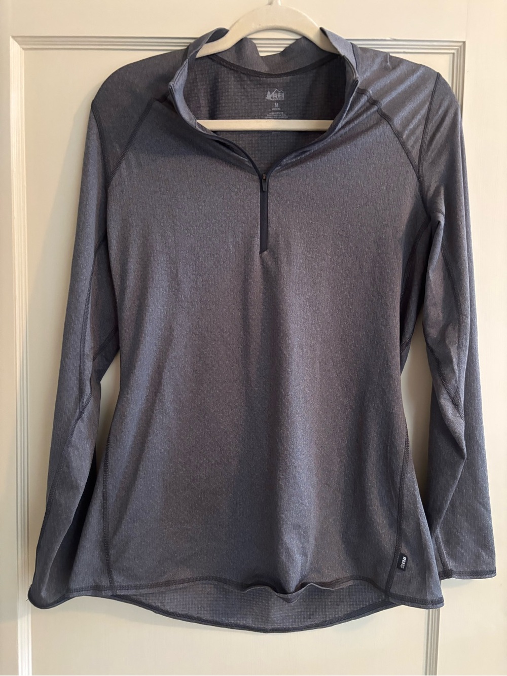 REI Women's Heather Gray Half-Zip Performance Pullover